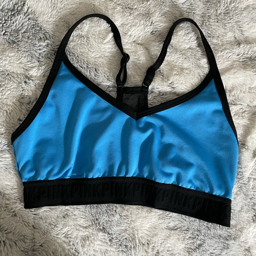 Victoria’s Secret PINK Black Mesh Ultimate Sports Bra Medium